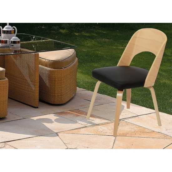 Fine Mod Imports Bendino Dining Chair, Black