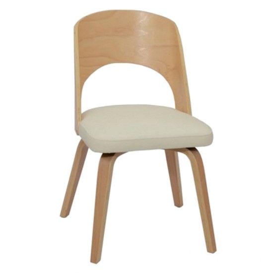 Fine Mod Imports Bendino Dining Chair, Off White