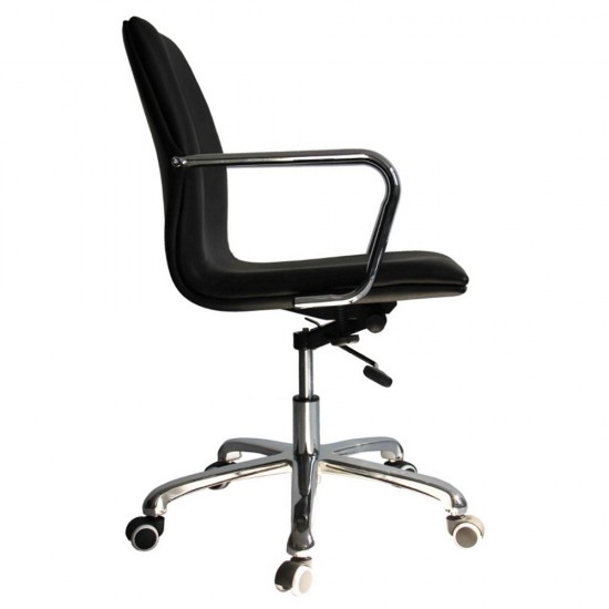 Fine Mod Imports Confreto Conference Office Chair Mid Back, Black