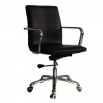 Fine Mod Imports Confreto Conference Office Chair Mid Back, Dark Brown