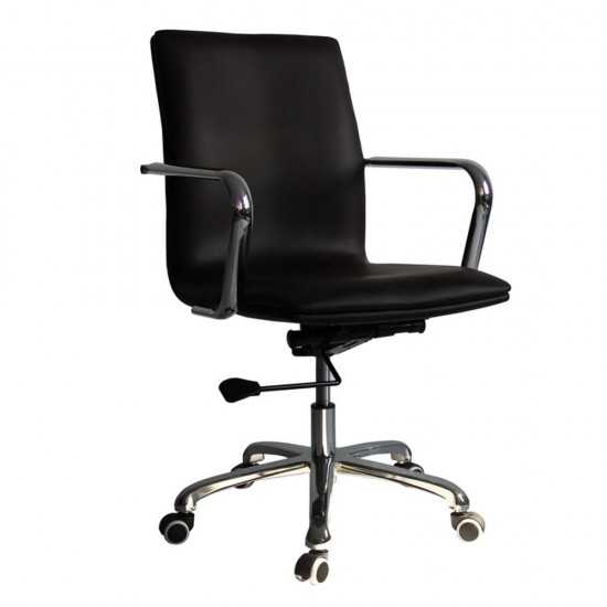 Fine Mod Imports Confreto Conference Office Chair Mid Back, Dark Brown