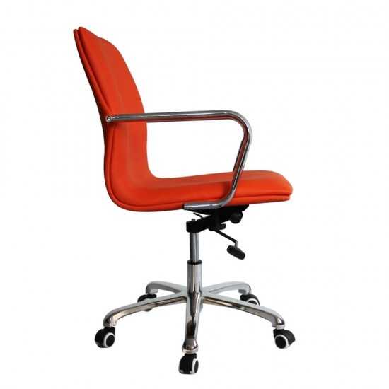 Fine Mod Imports Confreto Conference Office Chair Mid Back, Orange