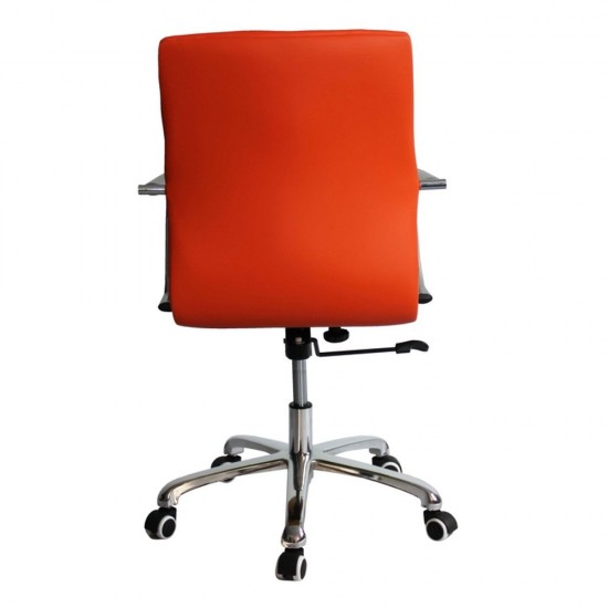 Fine Mod Imports Confreto Conference Office Chair Mid Back, Orange