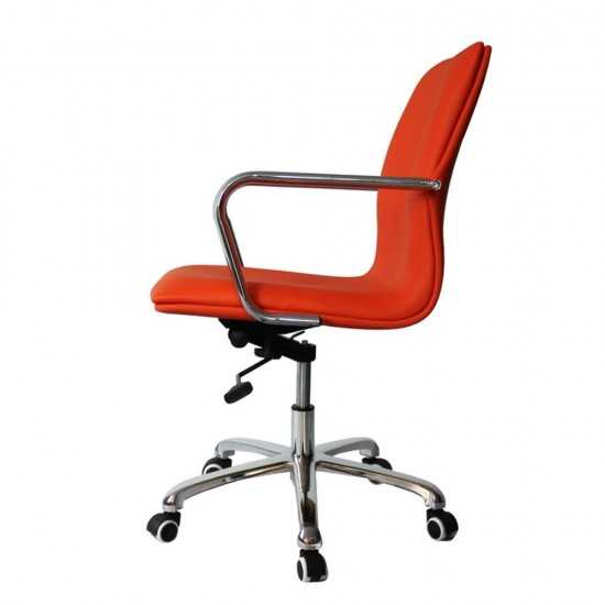 Fine Mod Imports Confreto Conference Office Chair Mid Back, Orange