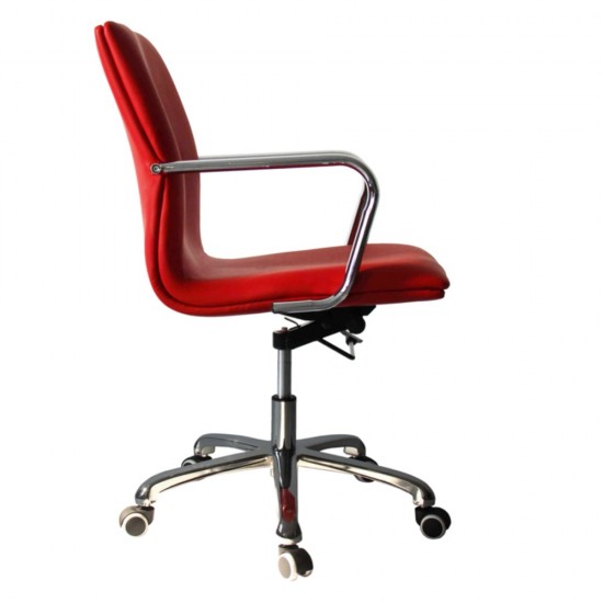 Fine Mod Imports Confreto Conference Office Chair Mid Back, Red