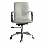 Fine Mod Imports Confreto Conference Office Chair Mid Back, White