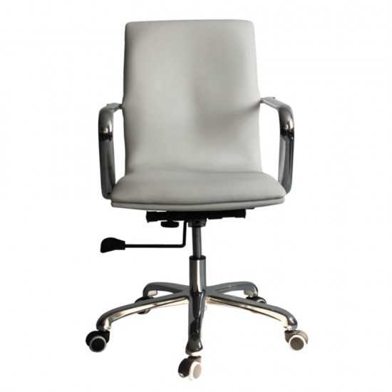 Fine Mod Imports Confreto Conference Office Chair Mid Back, White