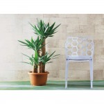 Fine Mod Imports Honeycomb Dining Chair, Clear