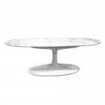 Fine Mod Imports Squaval Marble Coffee Table, White