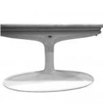 Fine Mod Imports Squaval Marble Coffee Table, White