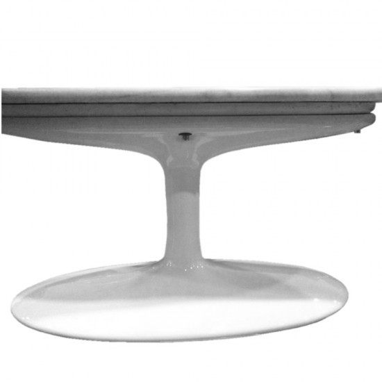 Fine Mod Imports Squaval Marble Coffee Table, White