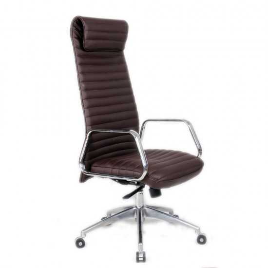 Fine Mod Imports Ox Office Chair High Back, Dark Brown