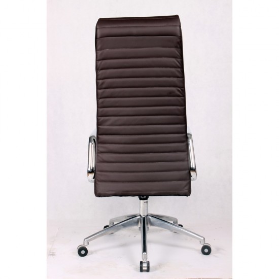 Fine Mod Imports Ox Office Chair High Back, Dark Brown