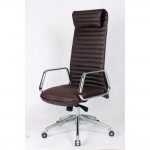 Fine Mod Imports Ox Office Chair High Back, Dark Brown