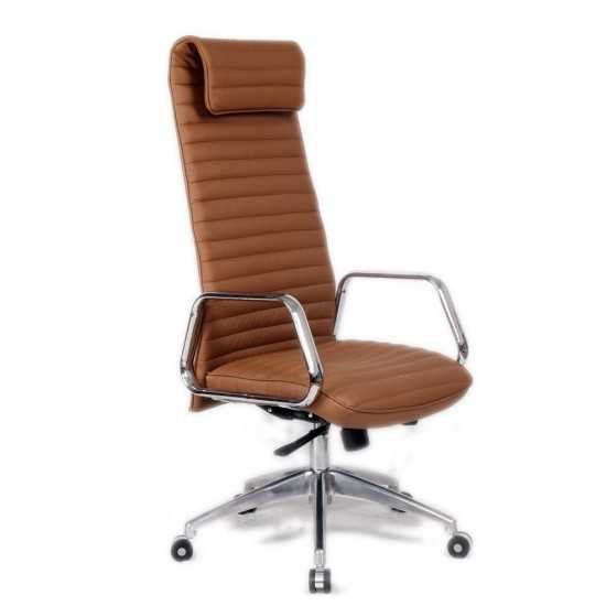 Fine Mod Imports Ox Office Chair High Back, Light Brown