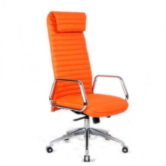 Fine Mod Imports Ox Office Chair High Back, Orange