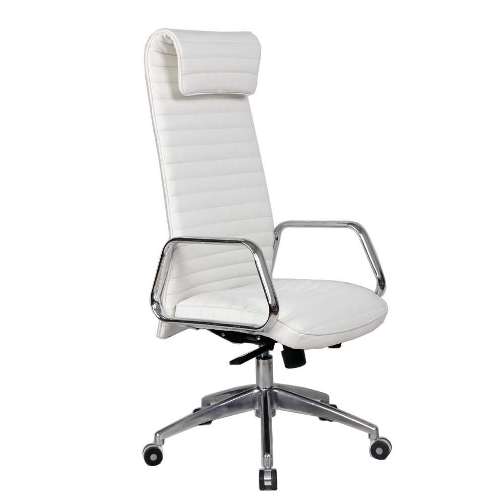 Fine Mod Imports Ox Office Chair High Back, White