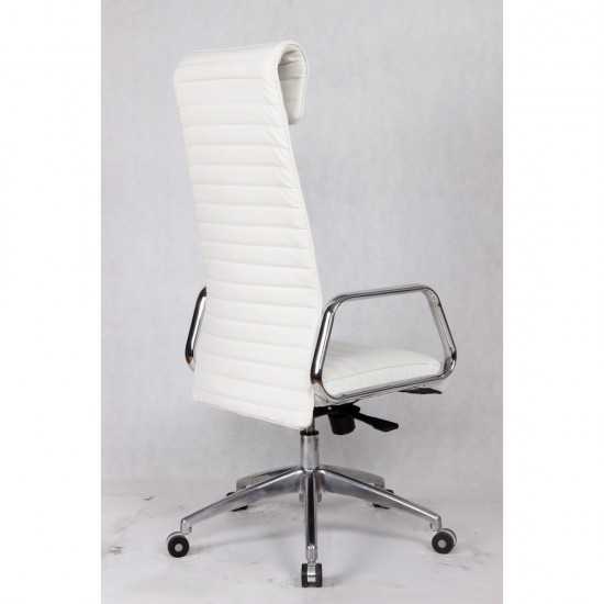 Fine Mod Imports Ox Office Chair High Back, White