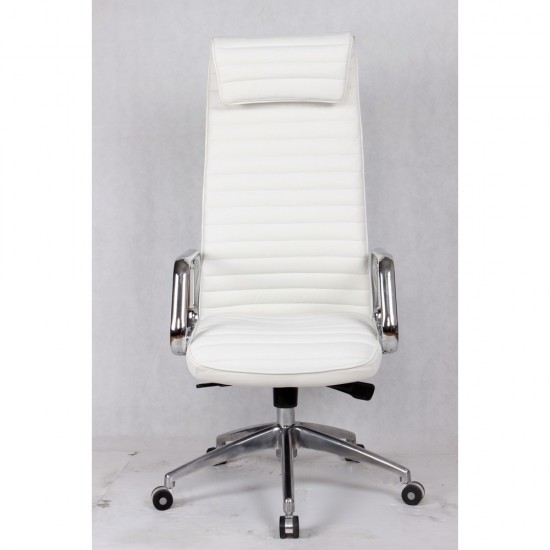 Fine Mod Imports Ox Office Chair High Back, White