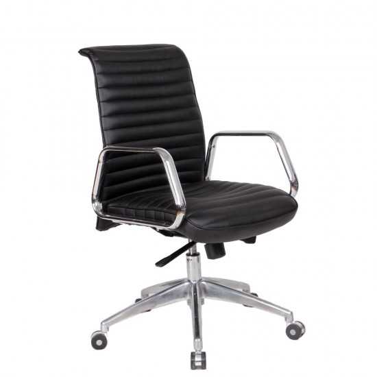 Fine Mod Imports Ox Office Chair Mid Back, Black