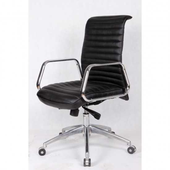 Fine Mod Imports Ox Office Chair Mid Back, Black