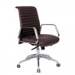 Fine Mod Imports Ox Office Chair Mid Back, Dark Brown