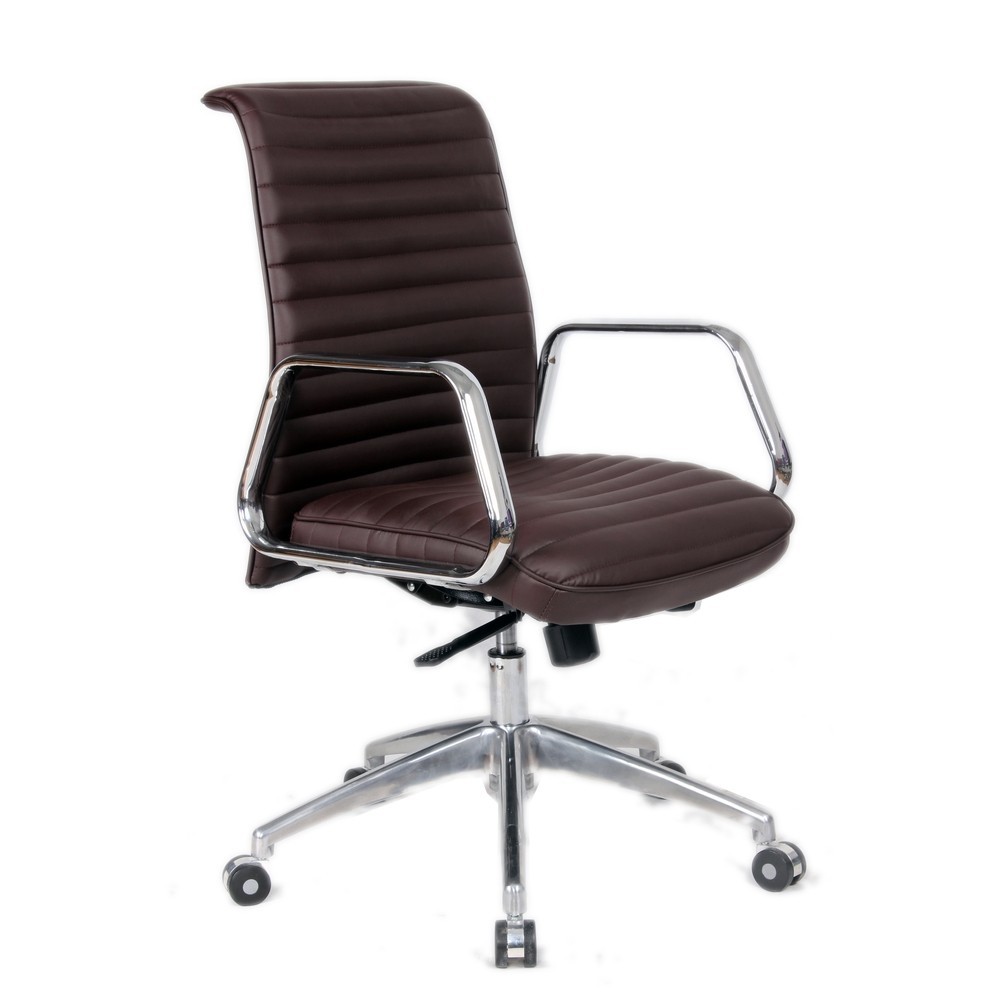 Fine Mod Imports Ox Office Chair Mid Back, Dark Brown