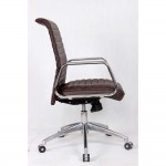 Fine Mod Imports Ox Office Chair Mid Back, Dark Brown