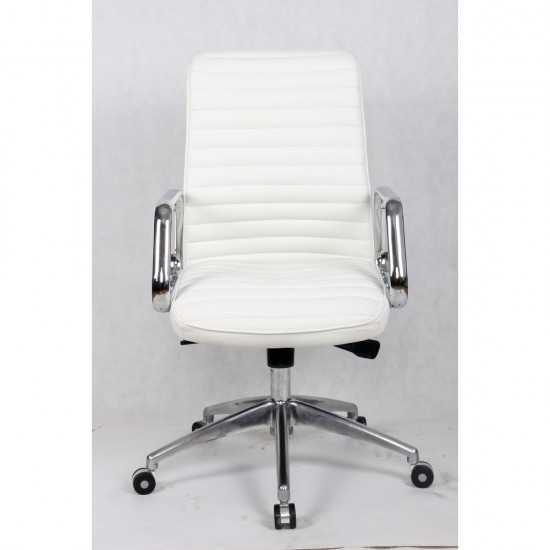 Fine Mod Imports Ox Office Chair Mid Back, White