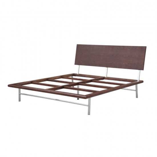 Fine Mod Imports Swab Bed, Walnut