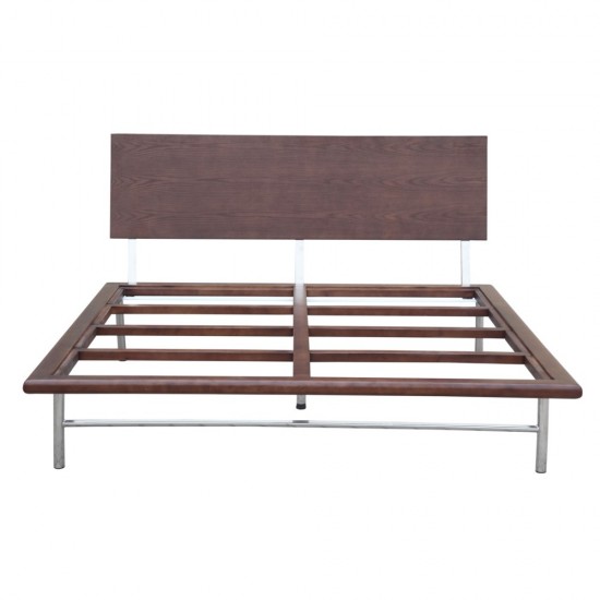 Fine Mod Imports Swab Bed, Walnut