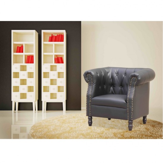 Fine Mod Imports Chester Chair, Black