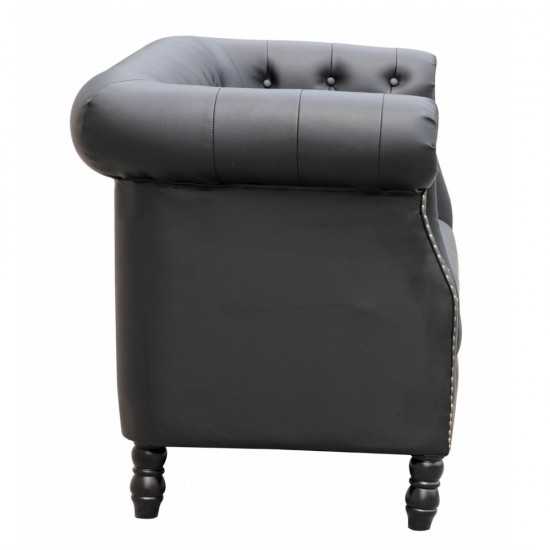 Fine Mod Imports Chester Loveseat, Black