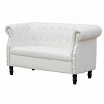 Fine Mod Imports Chester Loveseat, White