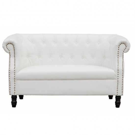 Fine Mod Imports Chester Loveseat, White