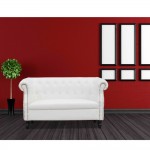 Fine Mod Imports Chester Loveseat, White