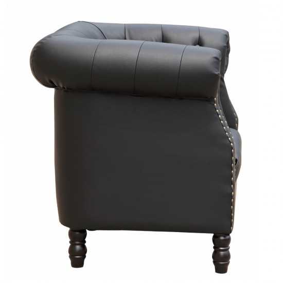 Fine Mod Imports Chester Sofa, Black