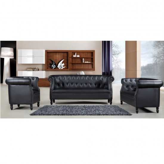 Fine Mod Imports Chester Sofa, Black