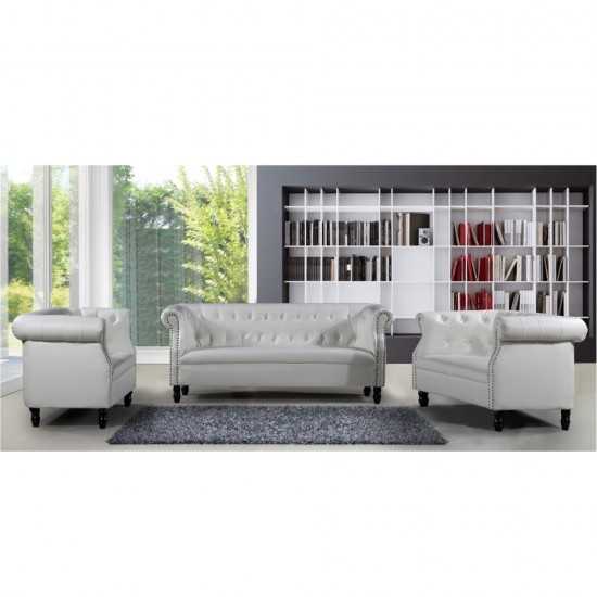 Fine Mod Imports Chester Sofa, White