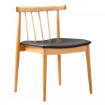 Fine Mod Imports Thin Dining Side Chair, Black