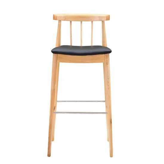 Fine Mod Imports Thin Bar Stool, Black