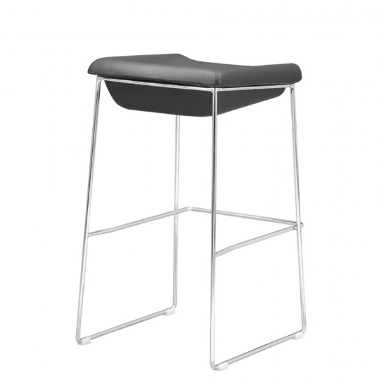 Fine Mod Imports Indent Bar Stool, Black