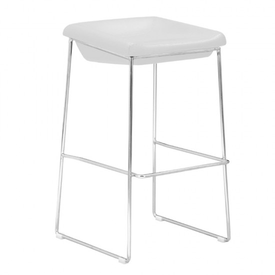 Fine Mod Imports Indent Bar Stool, White