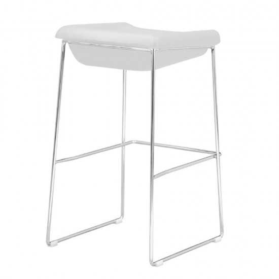 Fine Mod Imports Indent Bar Stool, White