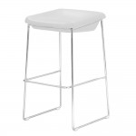 Fine Mod Imports Indent Bar Stool, White