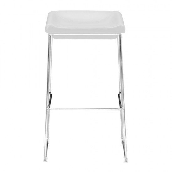 Fine Mod Imports Indent Bar Stool, White