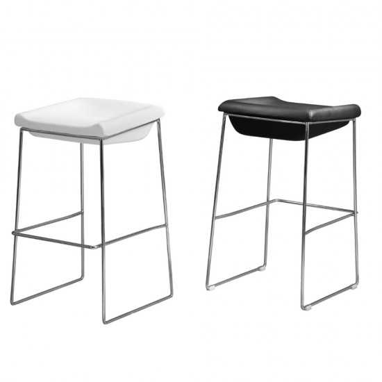 Fine Mod Imports Indent Bar Stool, White