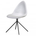 Fine Mod Imports Tripod Dining Chair, White