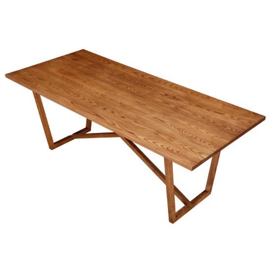 Fine Mod Imports Tricolor Dining Table, Walnut