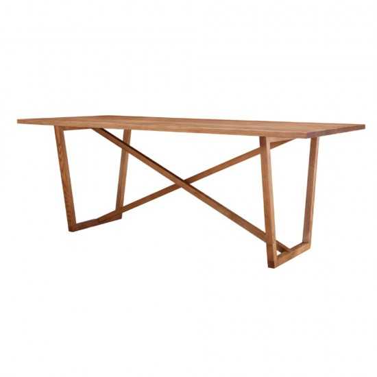 Fine Mod Imports Tricolor Dining Table, Walnut